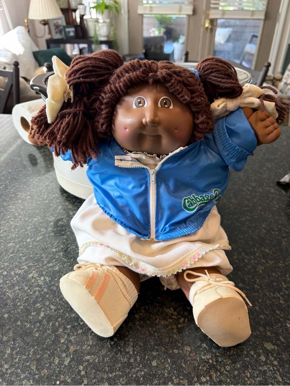 Vintage 1985 Cabbage Patch Kid Doll -African American- Black Signed stamp